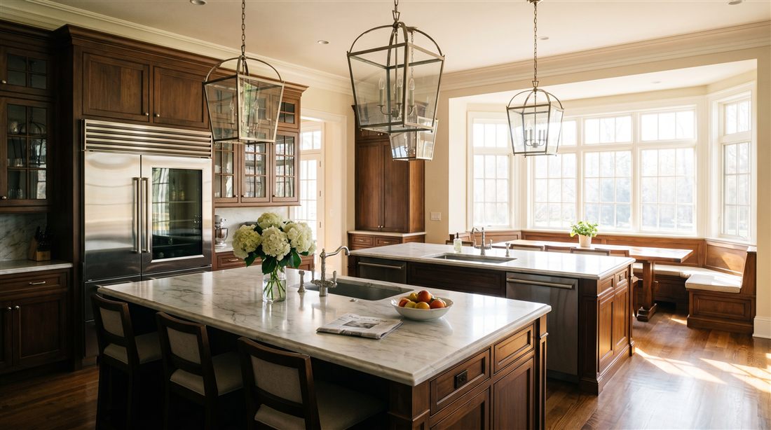 Estate kitchen with Sub-Zero refrigeration